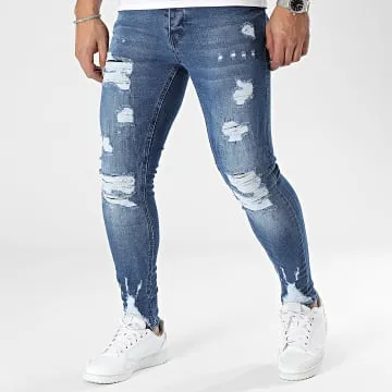 Jeans skinny in denim blu
